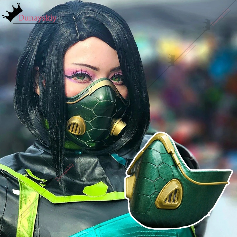 Anime Cosplay Face - Valorant Viper Schlangenmaske Cosplay Halloween Charakter-Verkleidung