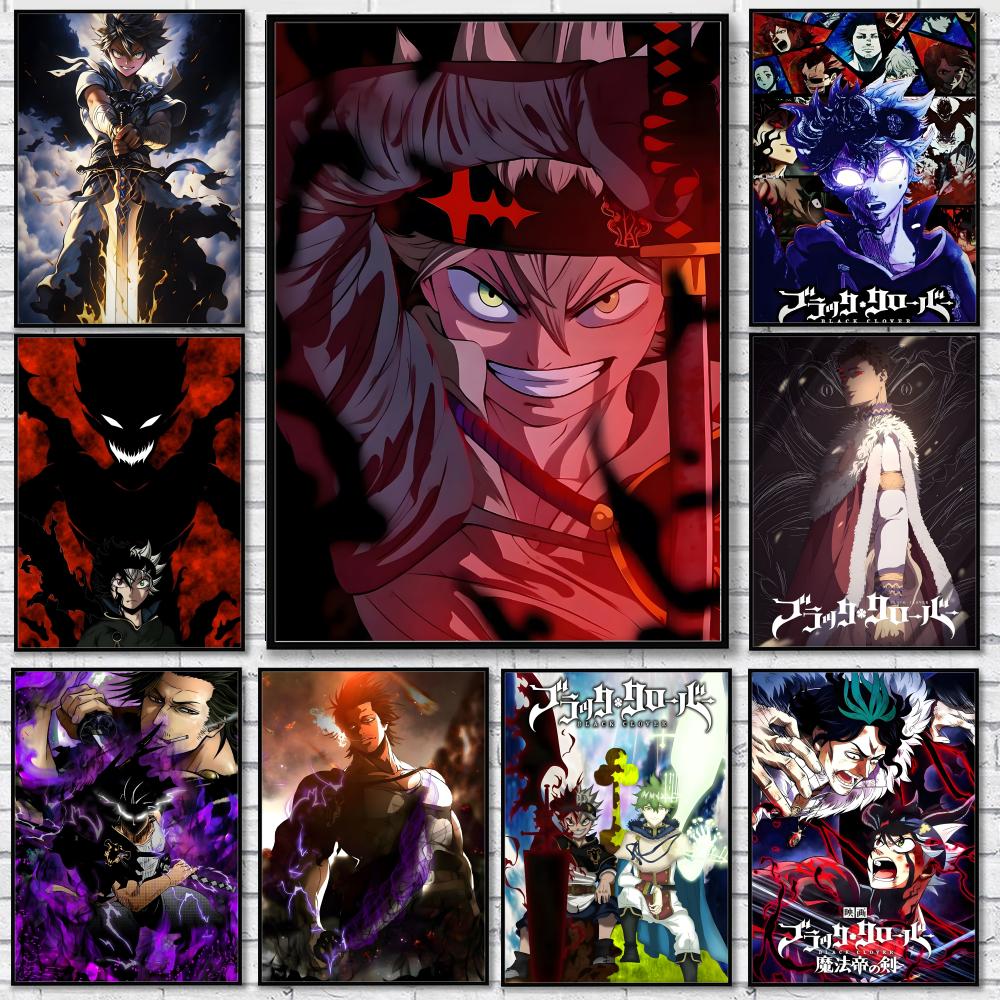 Black Clover Grimoire - Anime B-Black Clover, wasserfester HD-Wandaufkleber, selbstklebendes