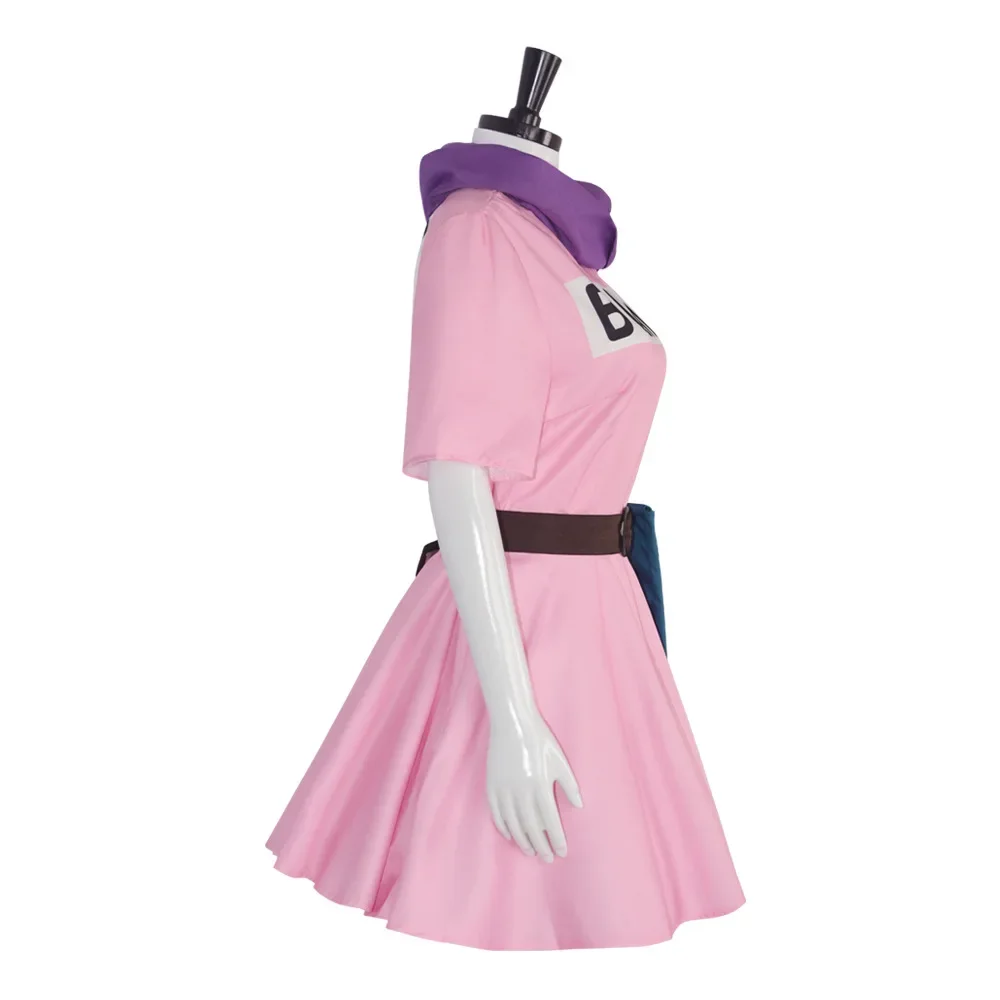 Anime Cosplay Makeup - Auf Lager: Neues Anime-Bulma-Cosplay-Kostüm, rosa Kleid,