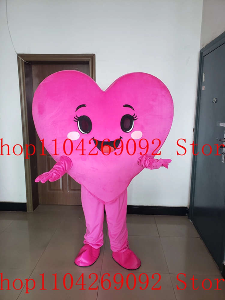 Anime Cosplay Party - Liebliches Rosa Herz-Maskottchen-Kostüm Cartoon Anime Cosplay