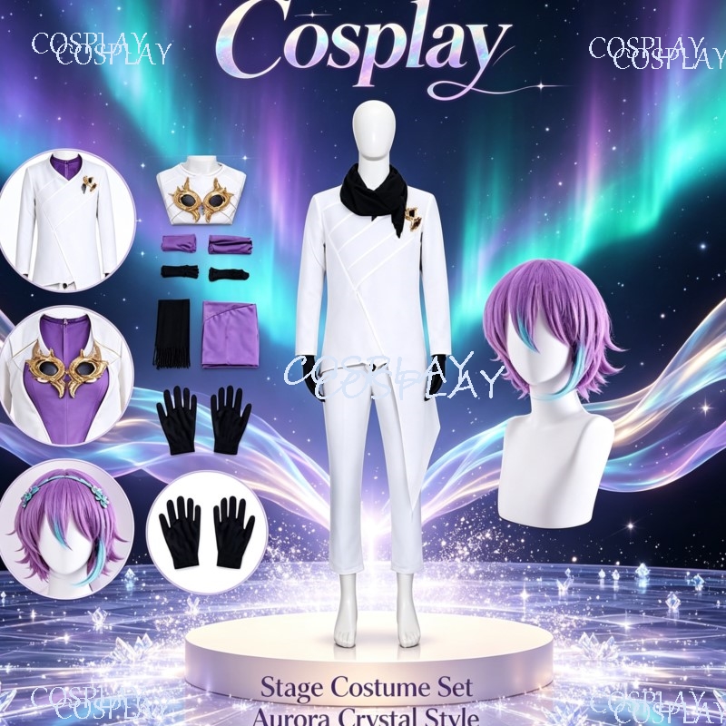 Anime Cosplay Events 2026 - Weißer Anzug, Jacke, Hose, Perücken, Halloween