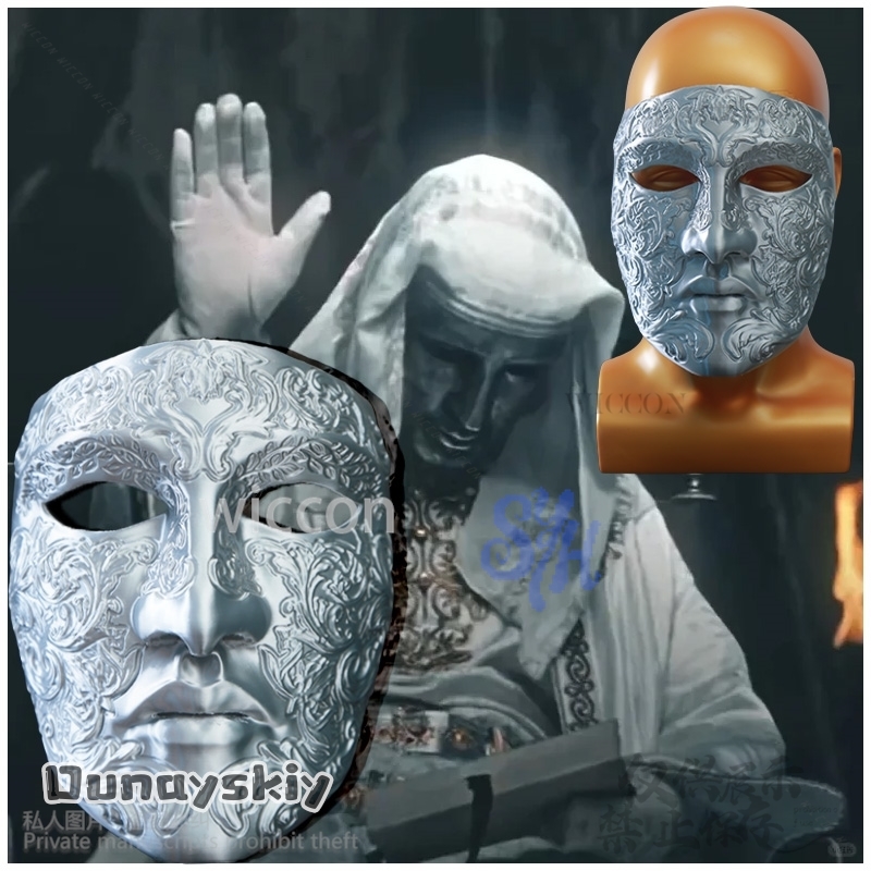 Anime Cosplay Face - Film Baldwin IV Cosplay Silber Retro