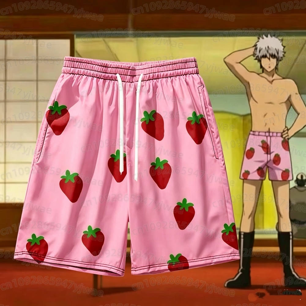 2026 Herren Rosa Erdbeer-Short – Anime Cosplay Party Bewertung und Preis