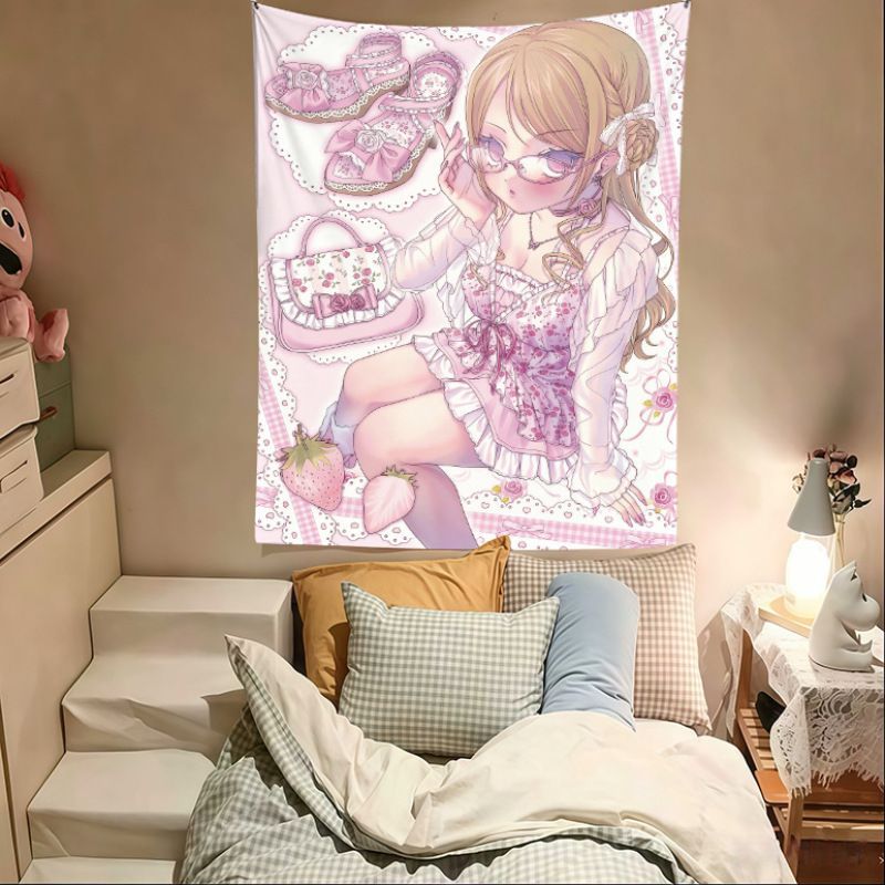VIKAMA Rosa Anime-Mädchen Wand – Anime Cosplay Girl Photo Bewertung und Preis