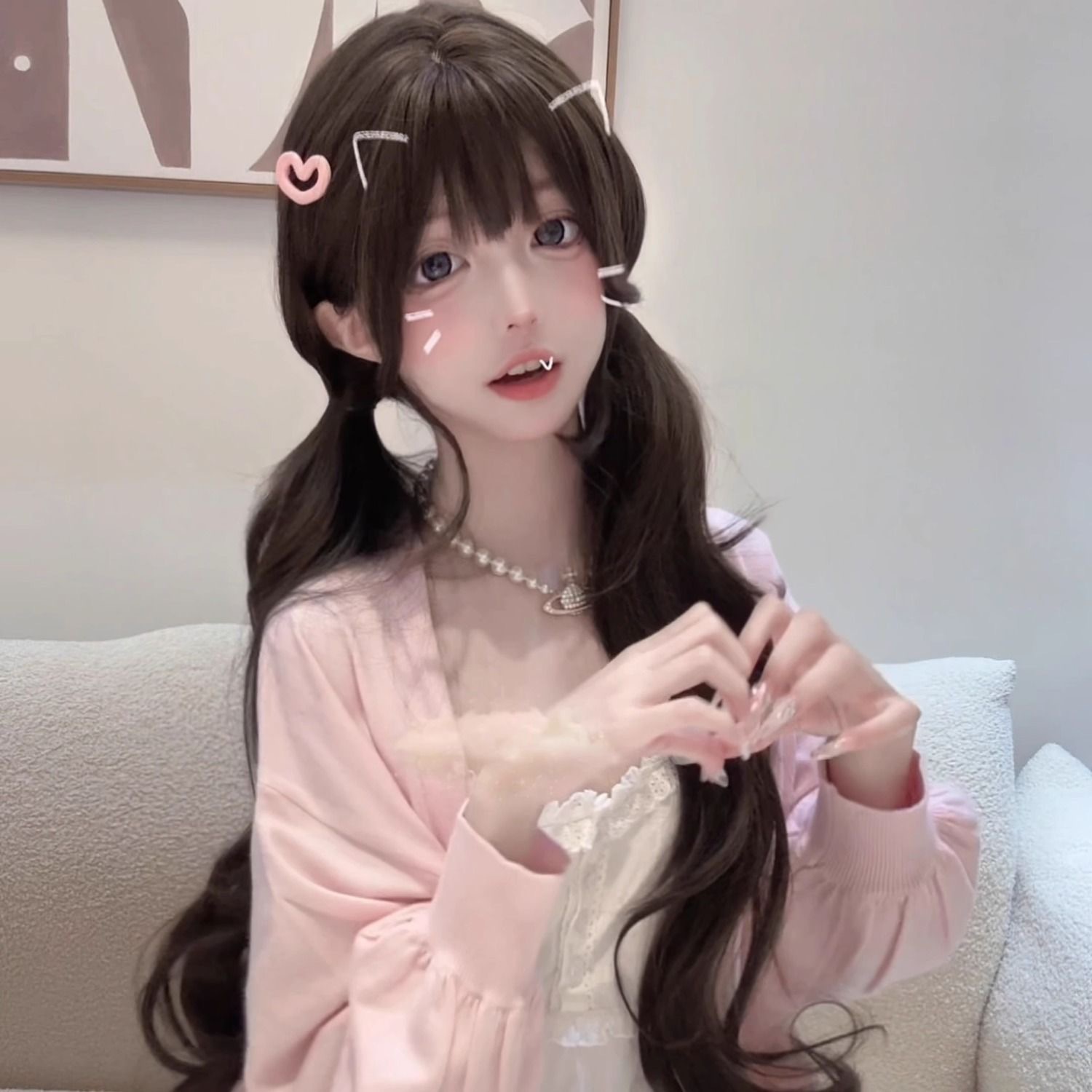 75cm Synthetische Lange Wellig – Anime Cosplay Girl Photo Bewertung und Preis