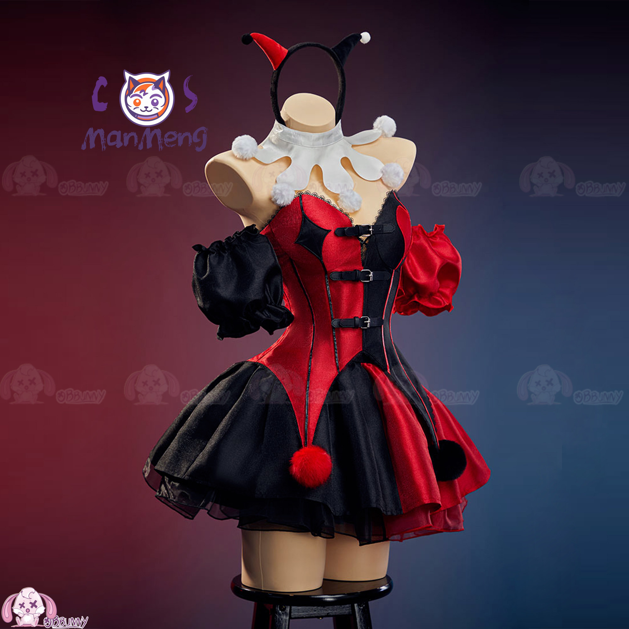 Neuer Clown Gothic Lolita Tail – Anime Cosplay Party Bewertung und Preis