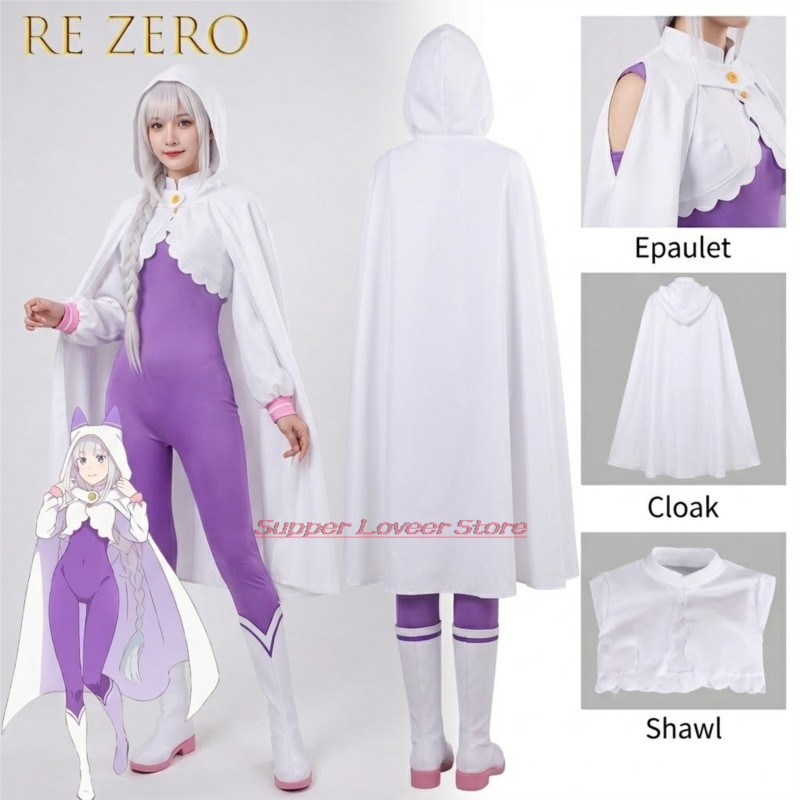 Re Zero Emilia Cosplay-Kostüm- – Anime Cosplay Events 2026 Bewertung und Preis