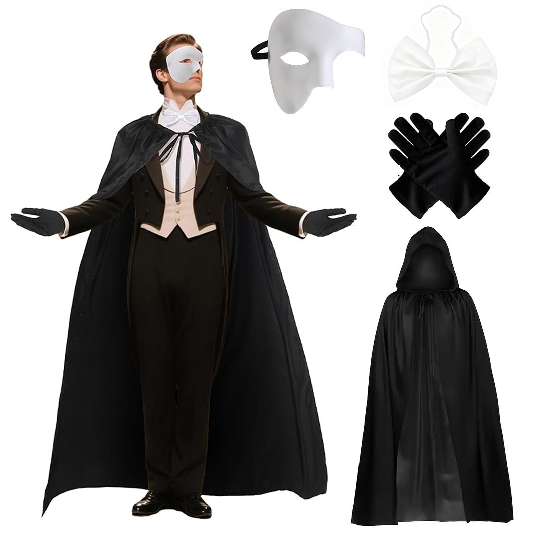 4-teiliges Gothic-Zauberer-Kos – Anime Cosplay Face Bewertung und Preis