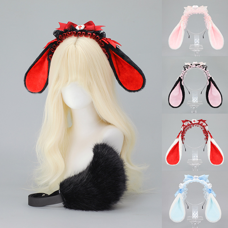 Lolita Kaninchen Ohr Stirnband – Anime Cosplay Girl Photo Bewertung und Preis