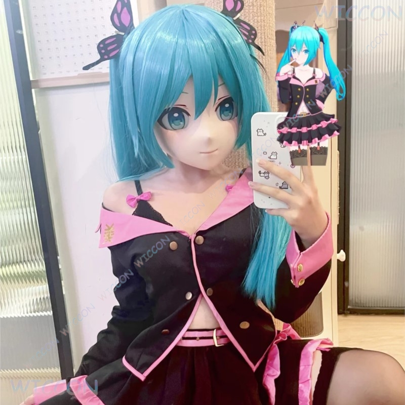 Kigurumi Weibliche Gesichtsmas – Anime Cosplay Face Bewertung und Preis